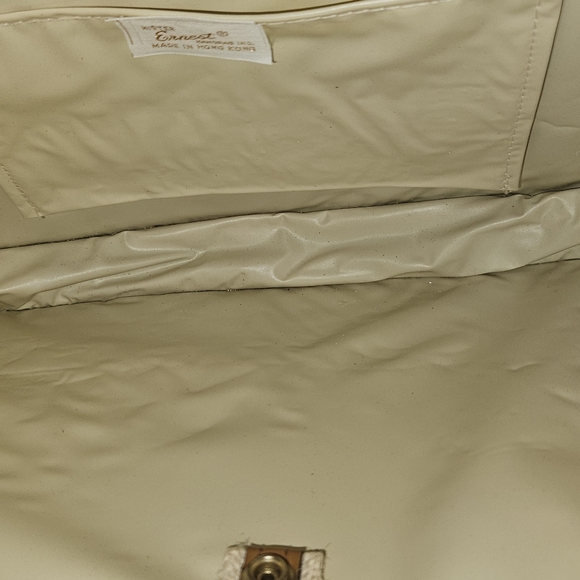 Vintage SIMON  1960’s  Large Straw Woven Handbag Bamboo Handles New Oldstock - Picture 5 of 8